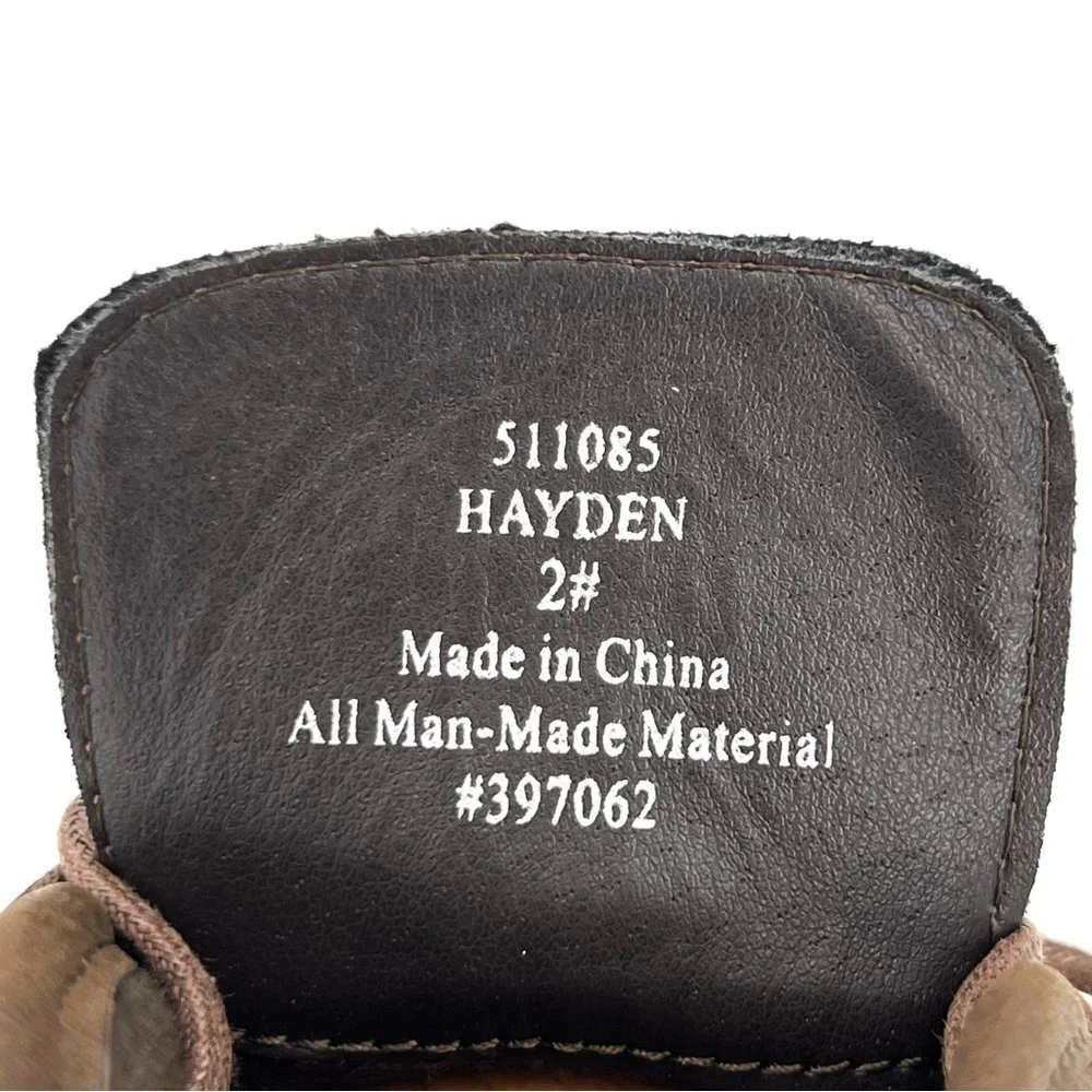 New Dayfive Hayden Boys Size 2 Brown Faux Leather Laced Ankle Day Five